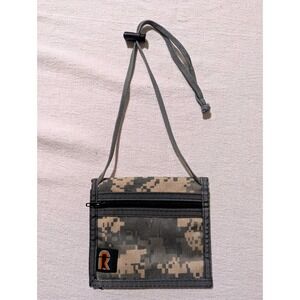 Rainbow of California Digital Camo Neck Wallet Nylon Bi-Fold Travel ID Holder